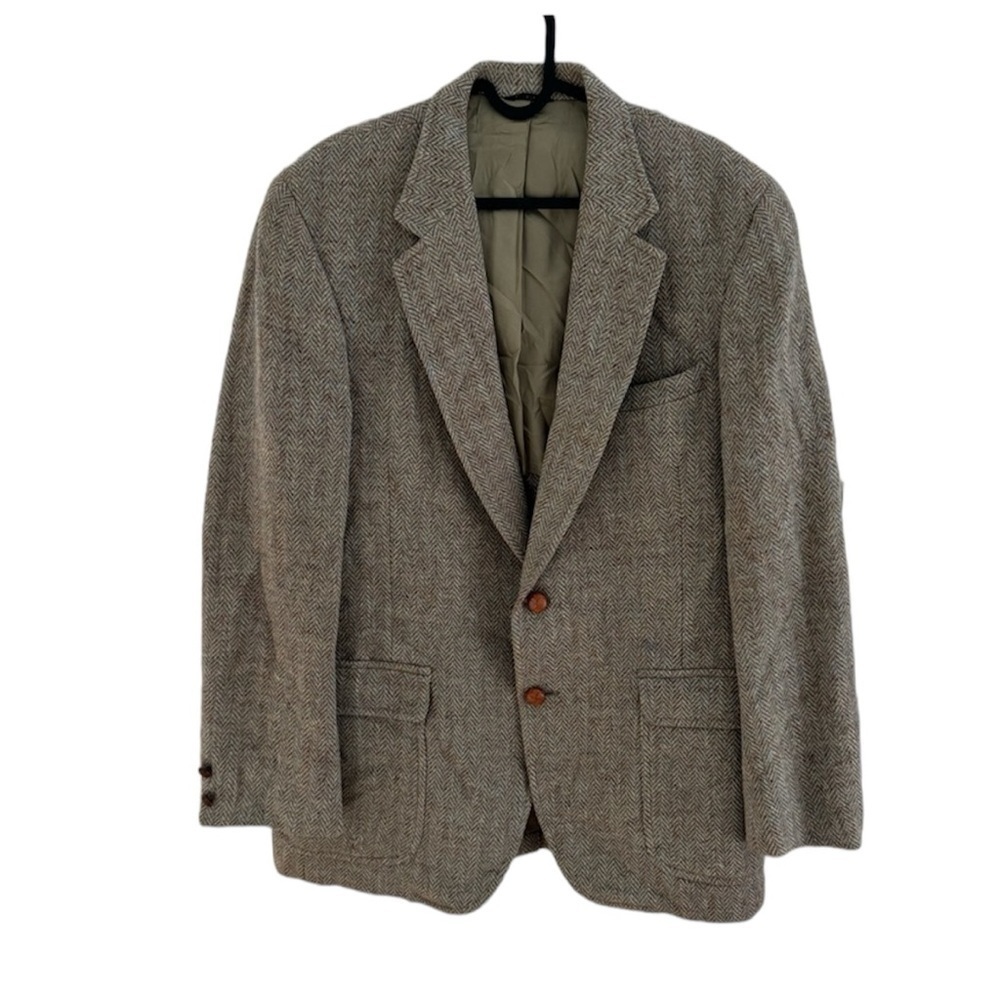 Vintage Gray Herringbone Blazer
